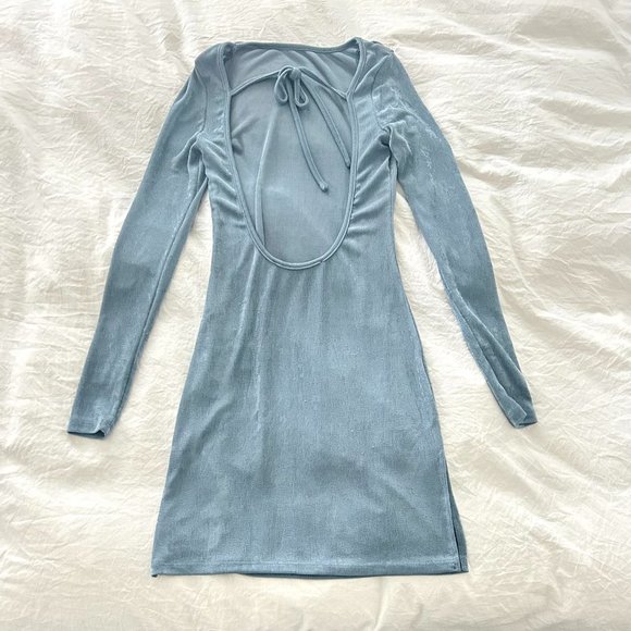 Montana Mini Dress Dusty Blue - Picture 7 of 8